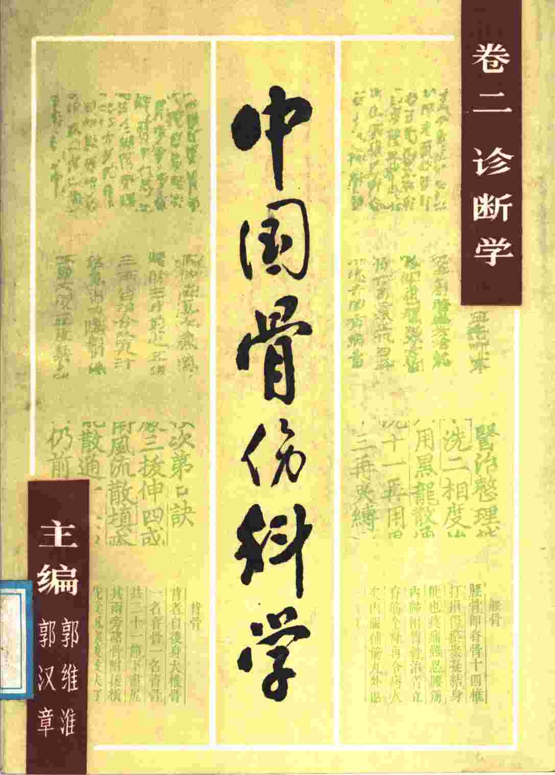 中国骨伤科学  卷2  诊断学